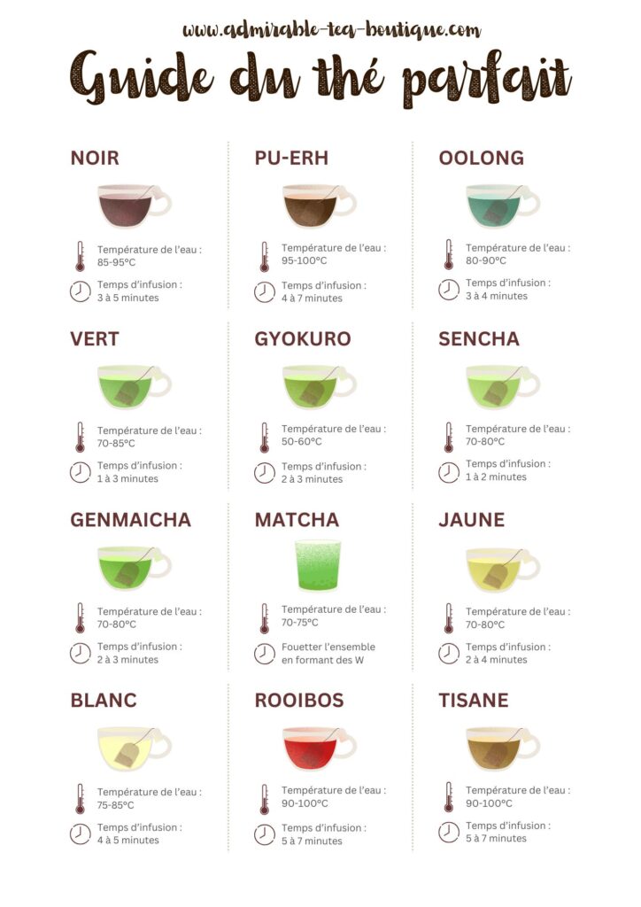 guide de préparation thé